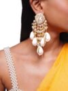 Ethnic Pearl & Cowrie Shell Earrings