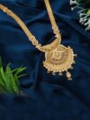 Gold Necklace With Jhoomer Design